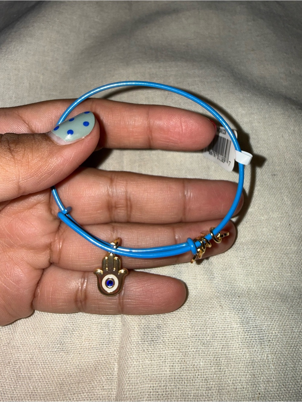 Alex and Ani Blue Charm Bangle
